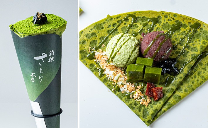 【箱根さとり本店限定】 箱根プレミアム お濃茶クレープ 2,100円(税込)