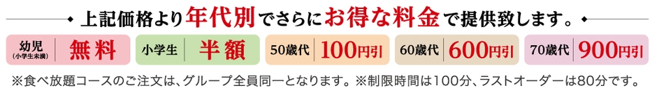 年代別割引