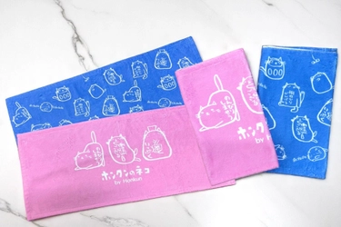 脱力系ネコ語録が、今度はタオルに！人気Tシャツ「ホンクンのネコ」シリーズ第2弾、6月6日(金)新発売