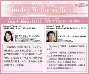 2021年2月7日(日)スタート！ 『第8回 ミネラル・有害金属セミナー』開催　 《医師・歯科医師・医療従事者向け 無料Liveオンラインセミナー 全3回合計6講演》