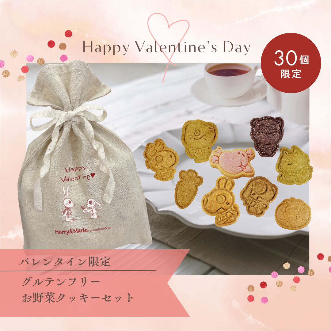 【バレンタイン予約販売開始！】Harry＆Marieのグルテンフリーのお野菜クッキーセット