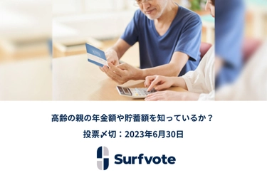 【親の介護問題】「高齢の親の年金額や貯蓄額を知っているか？」Surfvoteで投票開始