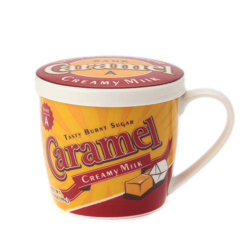 「フタ付きマグカップ Caramel」価格：590円／サイズ：W12.5×D9×H10.5cm