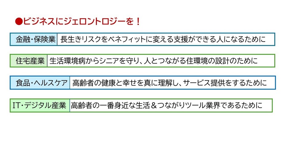 ビジネスとジェロントロジー
