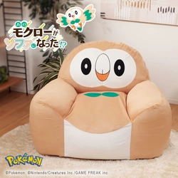 ポケモンと癒し時間。モクローのビーズソファが発売！ まんまるとしたフォルムとつぶらな瞳がかわいいモクロー　 カビゴン、メタモン、ゲンガーに続き新登場