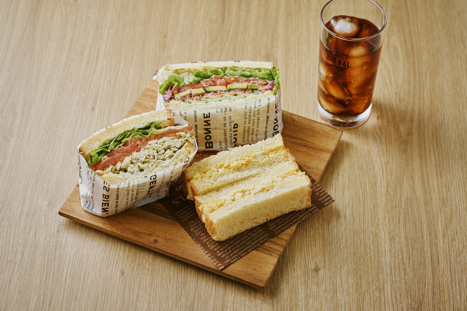 【新商品】サンドイッチ（国産有機小麦のパン使用）