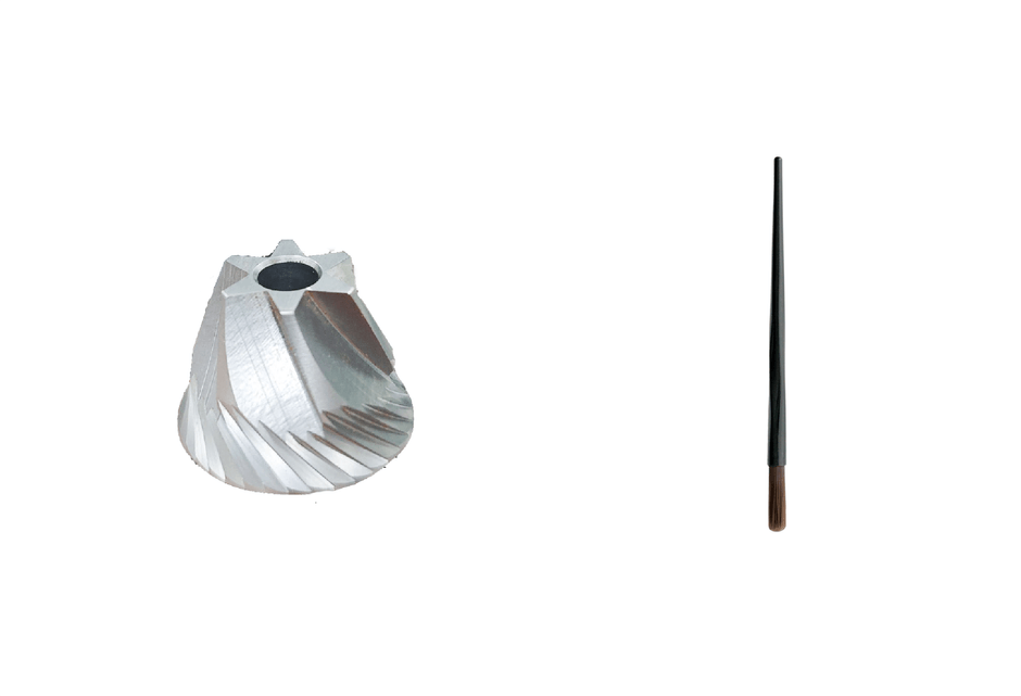 コニカル式ステンレス製ミルとお掃除ブラシ