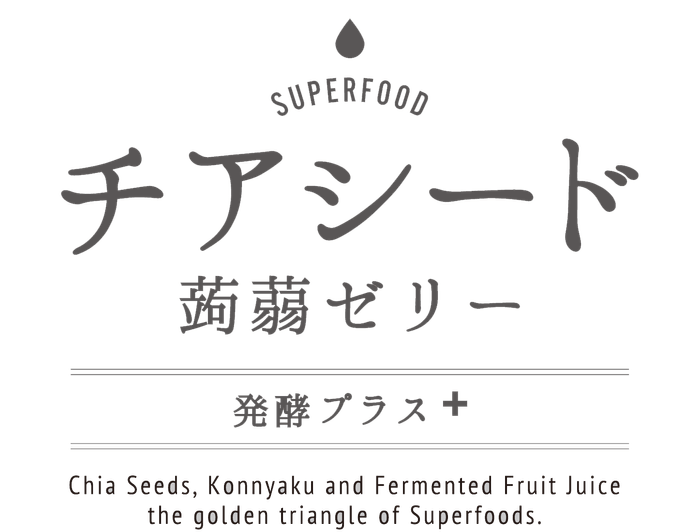 チアシード蒟蒻ゼリー　発酵プラス　ロゴ