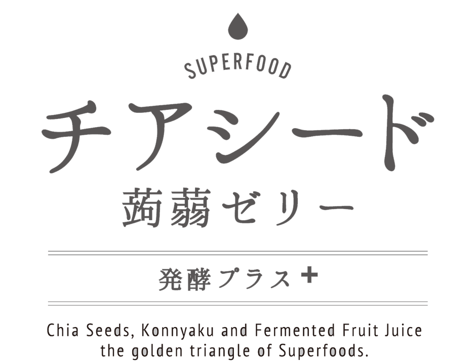 チアシード蒟蒻ゼリー　発酵プラス　ロゴ