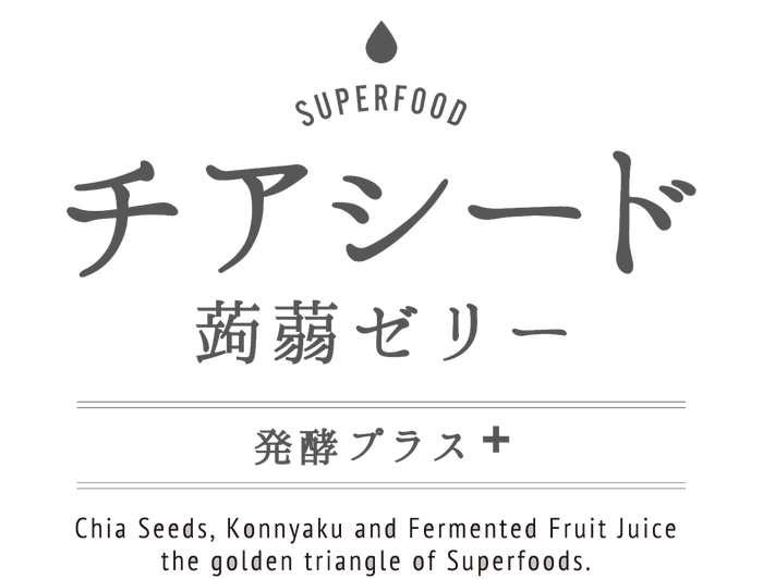 チアシード蒟蒻ゼリー　発酵プラス　ロゴ