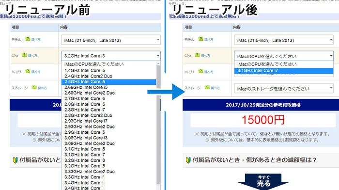 iMac査定ビフォーアフター