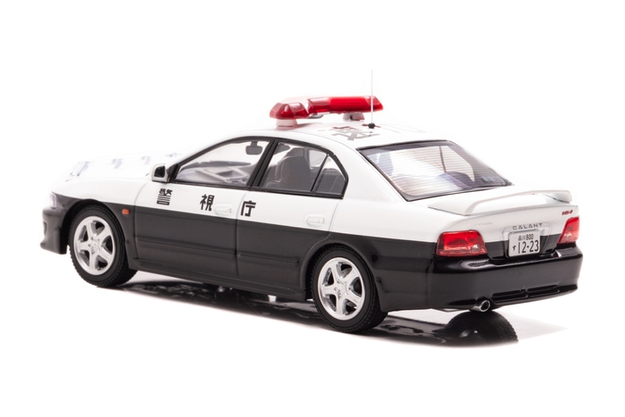 左後:1/43 三菱 ギャラン VR-4 (EC5A) 2002 警視庁高速道路交通警察隊車両(速10)