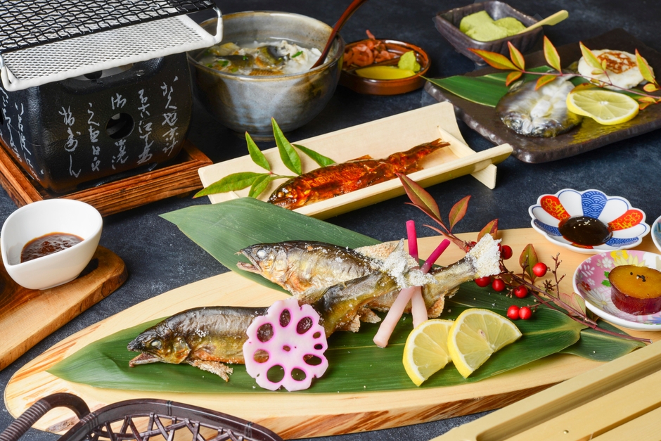 みやちか膳鮎プレート盛り