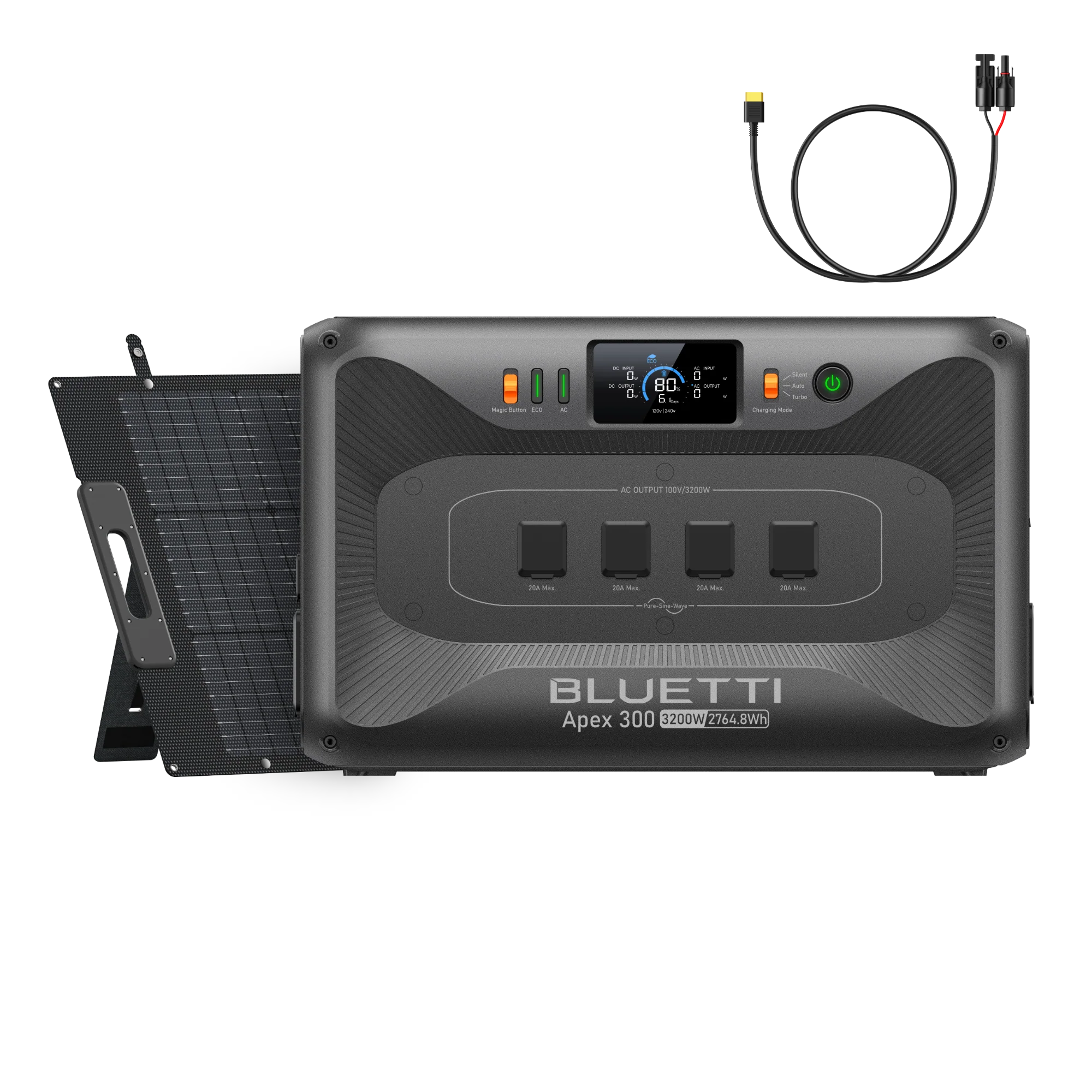 バクアップ電源「Apex 300」と200Wソーラーパネル