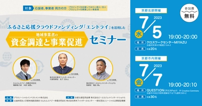 事業者が語る クラウドファンディング活用【7月5日京都府北部/7月7日京都市内】「地域事業者の資金調達と事業促進セミナー」を開催します