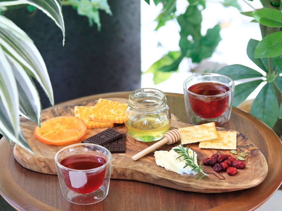 チェックイン時、ウェルカムフード＆ドリンク