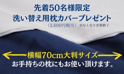 育てるほどふっくら創業100年の伝統技法 和ざらし2重ガーゼ枕カバー×防ダニ枕を Makuakeにて6月1日より先行発売