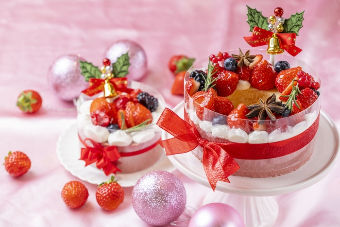 いちごのバウムリースケーキ　