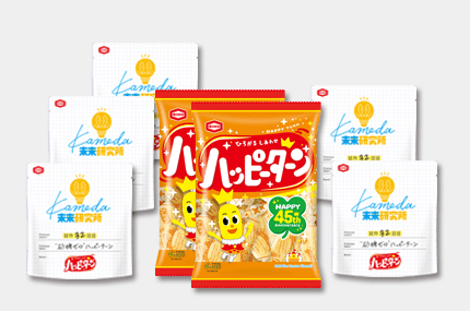 リターンA 応援金額2,500円(税込) 『40g “砂糖ゼロ” ハッピーターン』 5袋 『108g ハッピーターン』 2袋