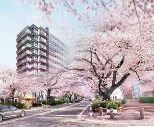 すべての住戸から桜並木の借景を満喫！ 新築分譲マンション「ライフレビュー相模原」 現地モデルルームを3/30に公開