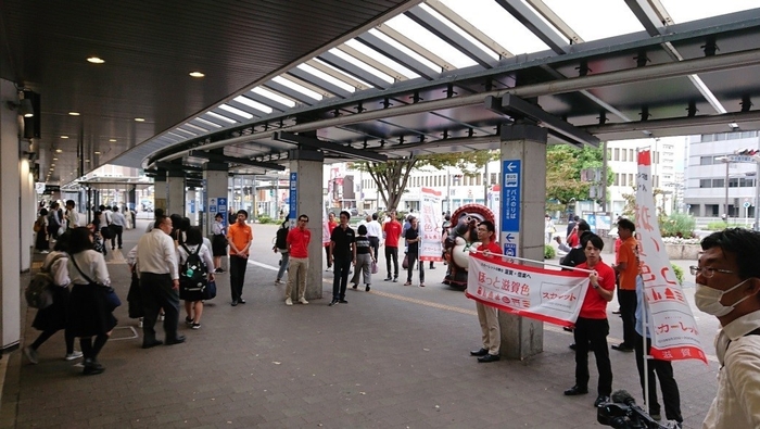 JR大津駅でのキャンペーンPR