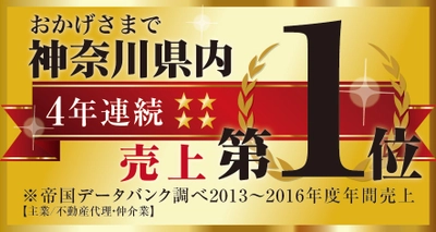 おかげさまで４年連続 神奈川県内売上Ｎｏ.１になりました