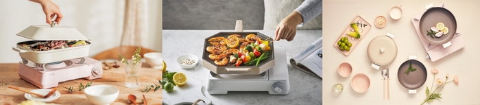 左:BRIO(ブリオ) 中:palette(パレット) 右:PLAITING(プレーティング)シリーズ