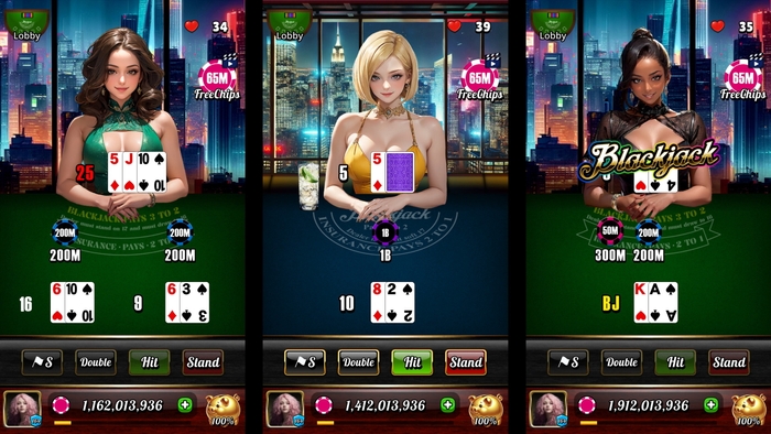 Blackjack 21 - Dealer Queens キーアート6