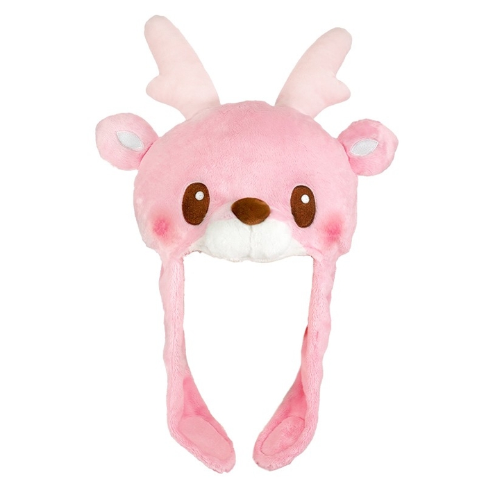 イワシカちゃんぬいぐるみキャップ（正面／ベルトを留めないパタン）