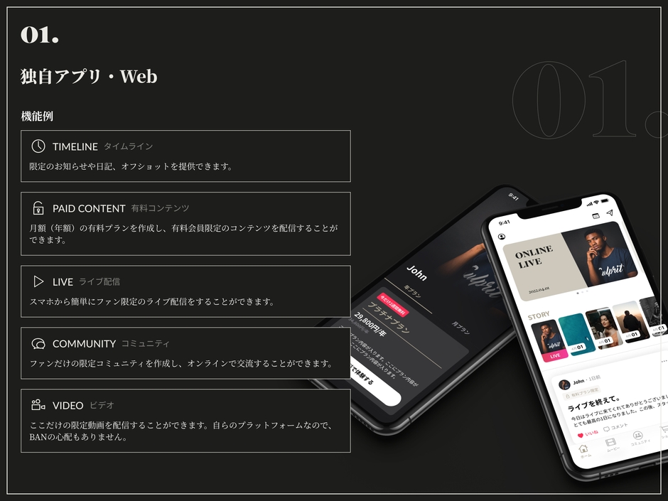 BACKSTAGE WEBアプリ