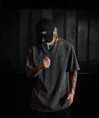 【420 WEED】Weed Illusion TEE(ブラック)