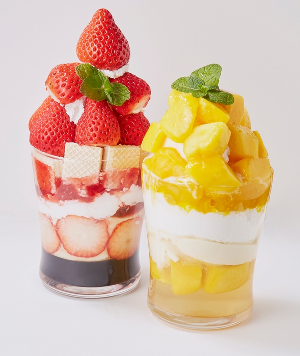 いちごパフェ マンゴーパフェ