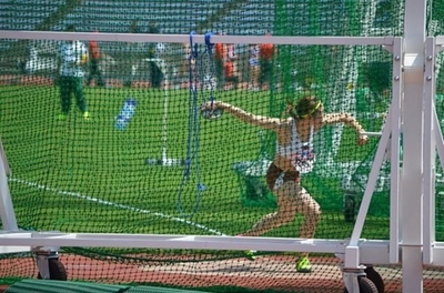 吉留選手　競技の様子