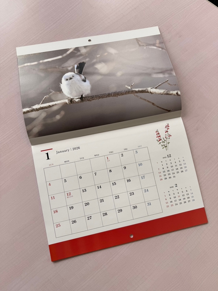 シマエナガカレンダー2026サンプル