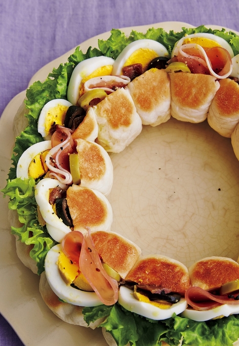 ニース風サラダのちぎりサンド