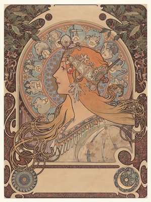 アルフォンス・ミュシャ《黄道十二宮》　1896年　カラーリトグラフ　ミュシャ財団蔵　(C)Mucha Trust 2020