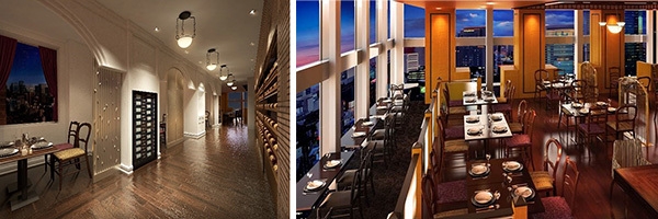 (左)アプローチエリア(右)ラウンジエリア