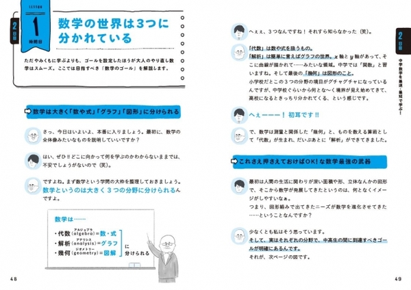 二人の掛け合いを読んでいくだけで、数学コンプレックスが減っていく!