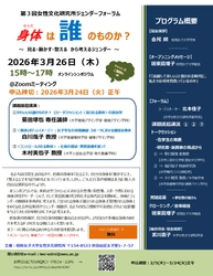 昭和女子大学女性文化研究所
第3回ジェンダーフォーラム
「身体は誰のものか ～ 見る・動かす・整える　から考えるジェンダー～ 」を3/26に開催