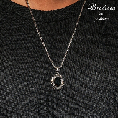 Brodiaea ブラッククリスタルネックレス