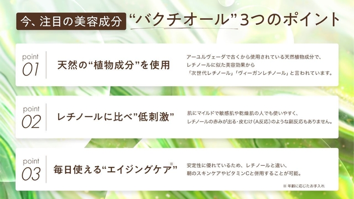 今、注目の成分“バクチオール”って？