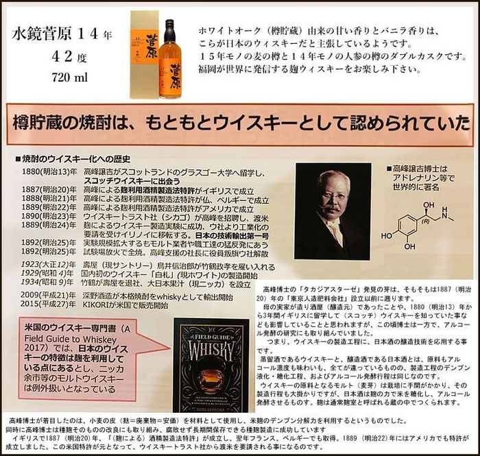 水鏡菅原　14 years　42度説明