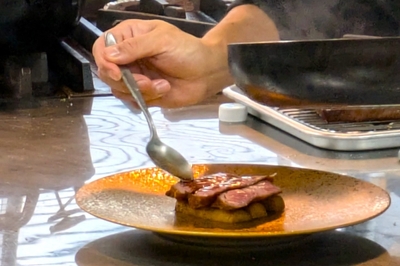 料理の実演