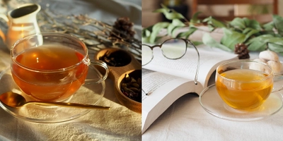 紅茶専門店amsu tea(アムシュティー)から、きらきら輝く 宝石のような「ジュエルティー」シリーズに、太陽の宝石を イメージした「アラビアンソレイユ」と 月の宝石をイメージした「フラワリームーン」が仲間入り！