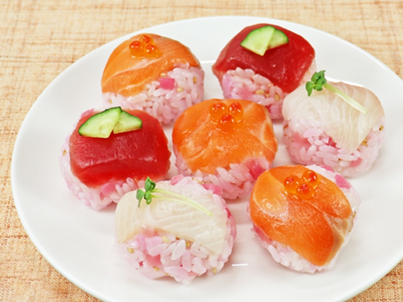 調理例)てまり寿司