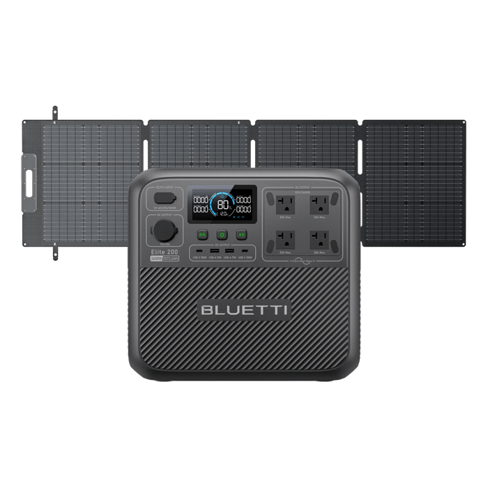 大容量ポータブル電源「Elite 200 V2」と 200Wソーラーパネル