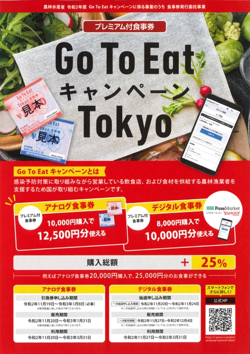 東京都発行のパンフレット（GOTOEAT)