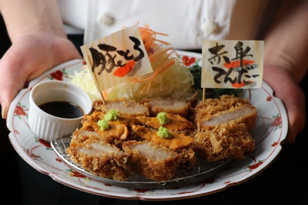 金沢初！？【ウニ×肉＝うにく】の新たな出会い！ その名も【うにとん＝ウニ×とんかつ】！ 石川・金沢のとんかつ店にて未曾有のご馳走とんかつ新発売！