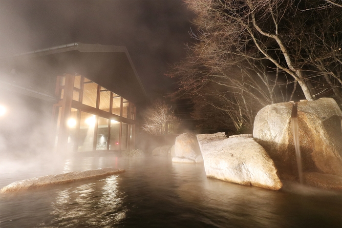 【星野エリア】星野温泉 トンボの湯「月暦ヨガ」トンボの湯 夜