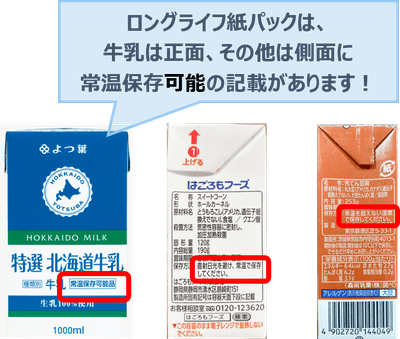 ロングライフ紙パックの見分け方